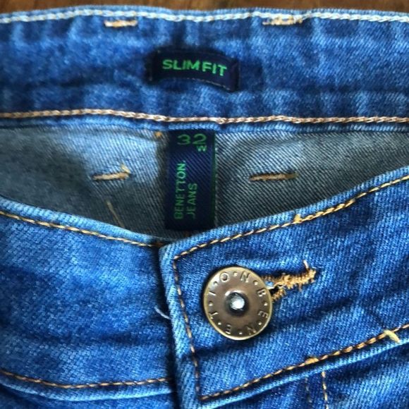 United Colors of Benetton SLIM FIT HIGH-WAISTED JEANS size 32 W - Picture 6 of 11